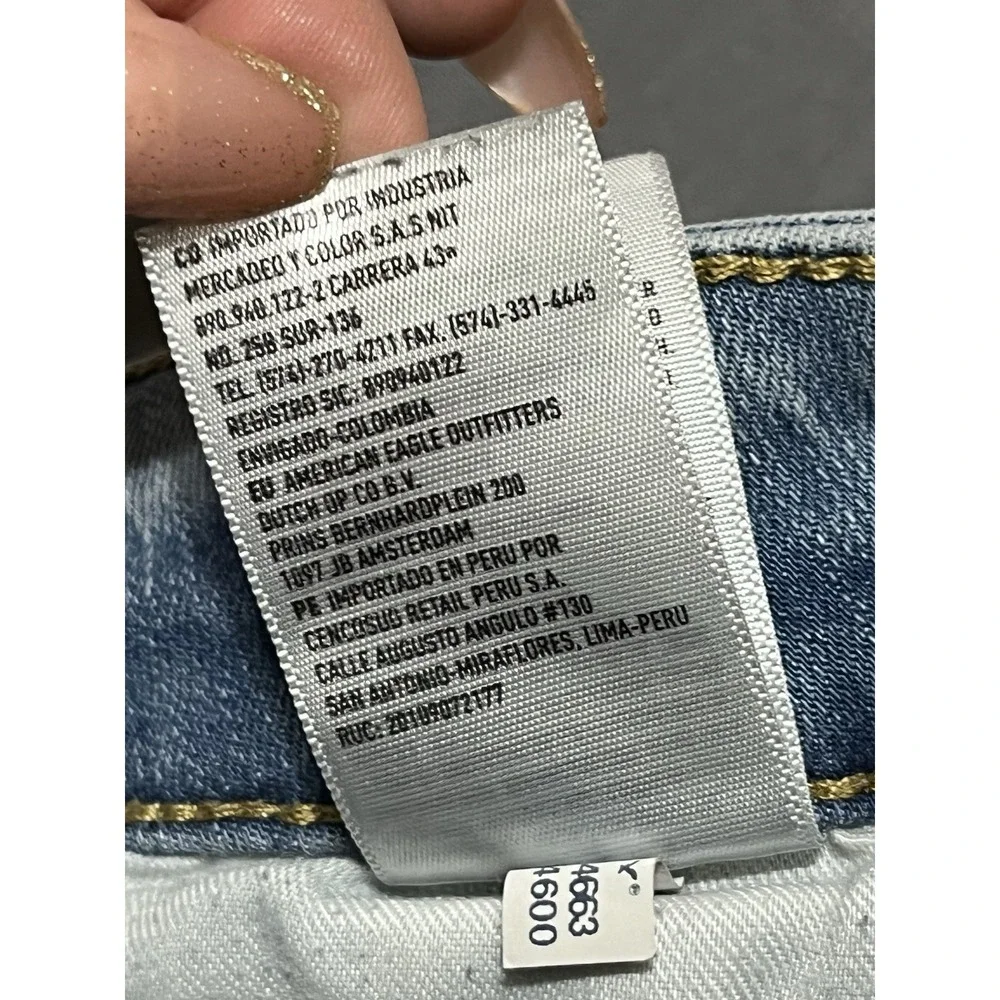 Mens American Eagle Skinny Blue Denim Jeans Next Level Flex Cotton Blend 28X30